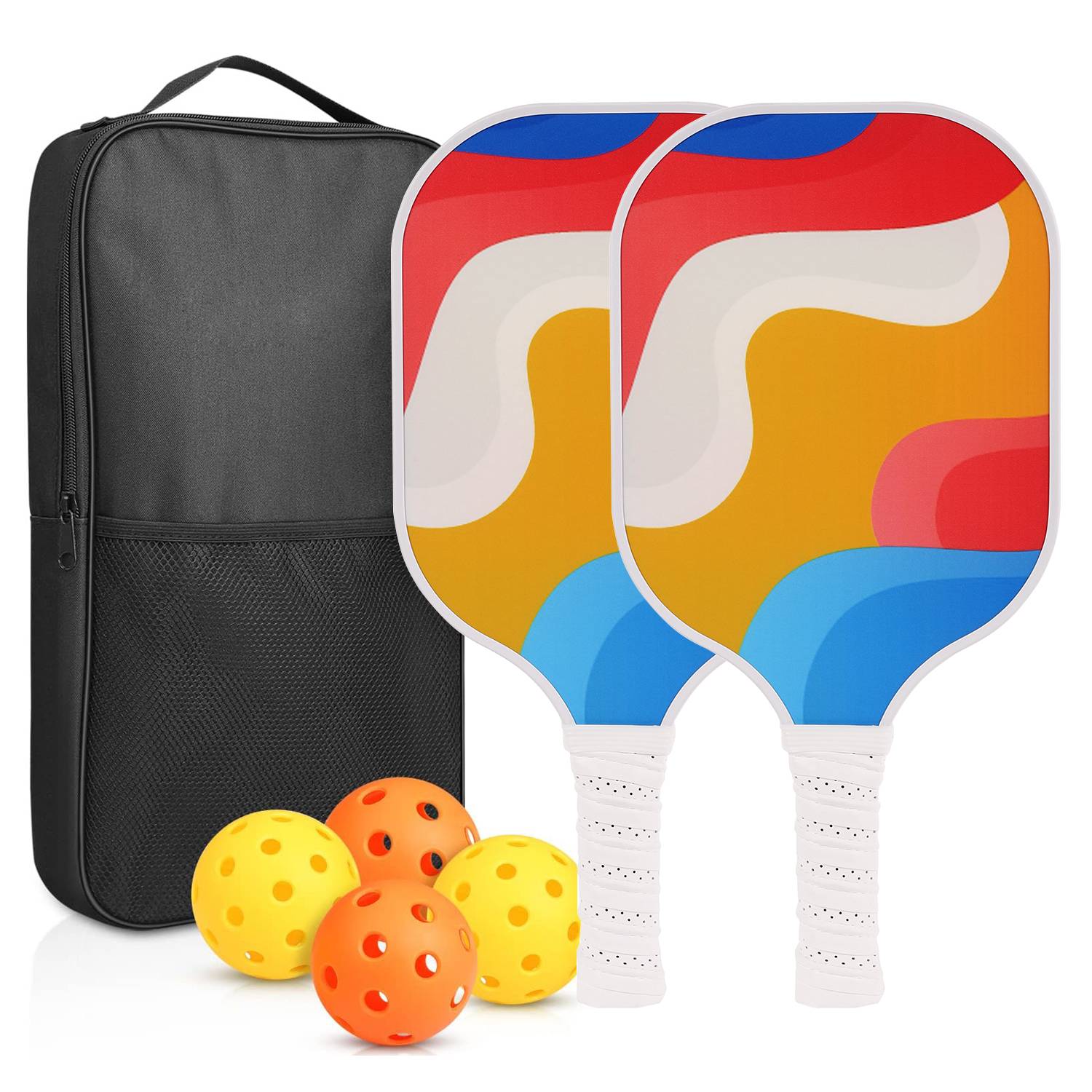 Carbon fiber set [Rainbow strip] 2 shots+4 ball+one bag